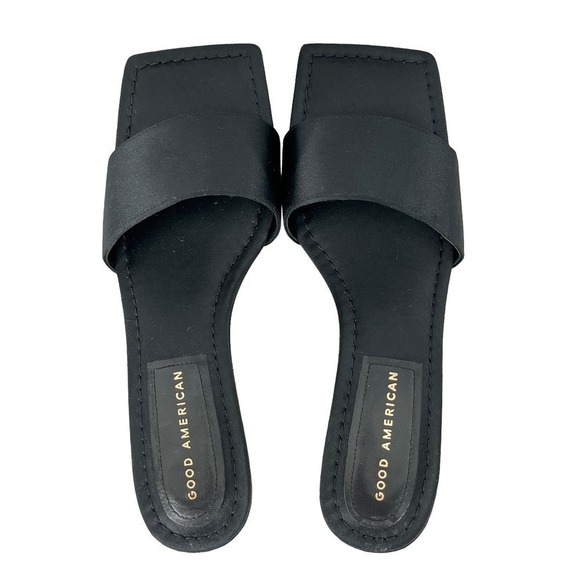 Good American NEW Kickstand Square Toe Slide In Black Spanish Made Sandals  8 - Picture 3 of 10